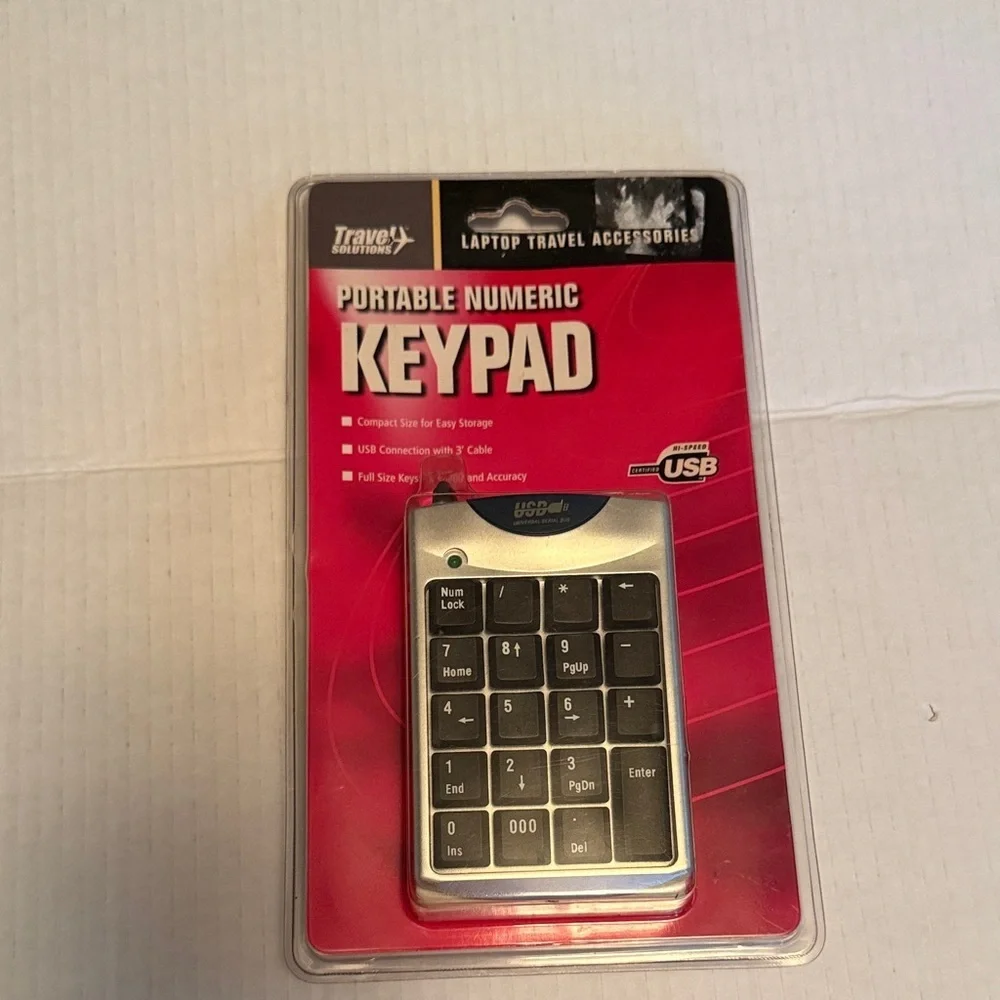 NEW! Travel Solutions Portable Numeric Keypad Laptop Users